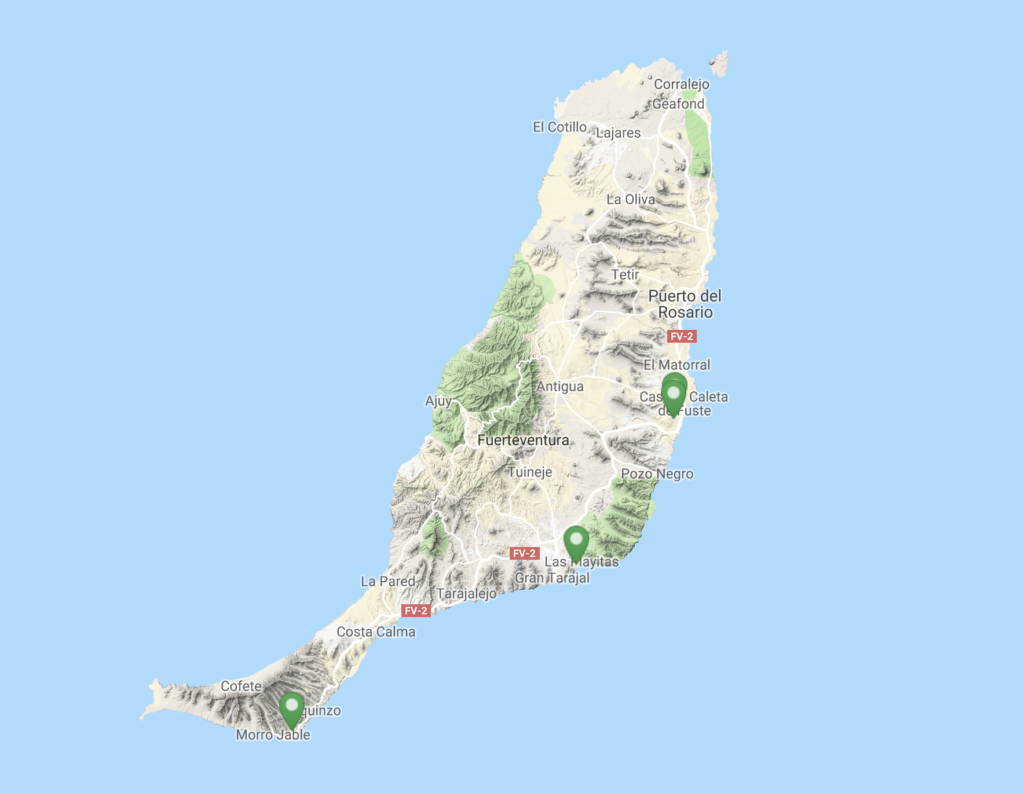 Fuerteventura Golf Courses map